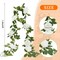 White Artificial Rose Garlands Rose Vines Leaves Banners Hanging Floral Garland Fake Rose Flower Vine